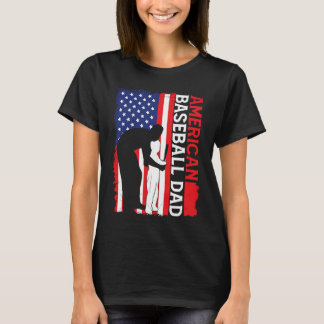 T-shirt American Baseball Dad Father's Day Baseball For Me