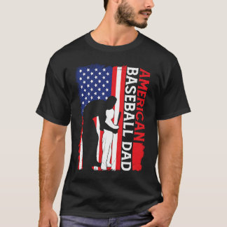 T-shirt American Baseball Dad Father's Day Baseball For Me