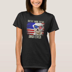 T-shirt American Best Maltese Papa Jamais Fête des pères P