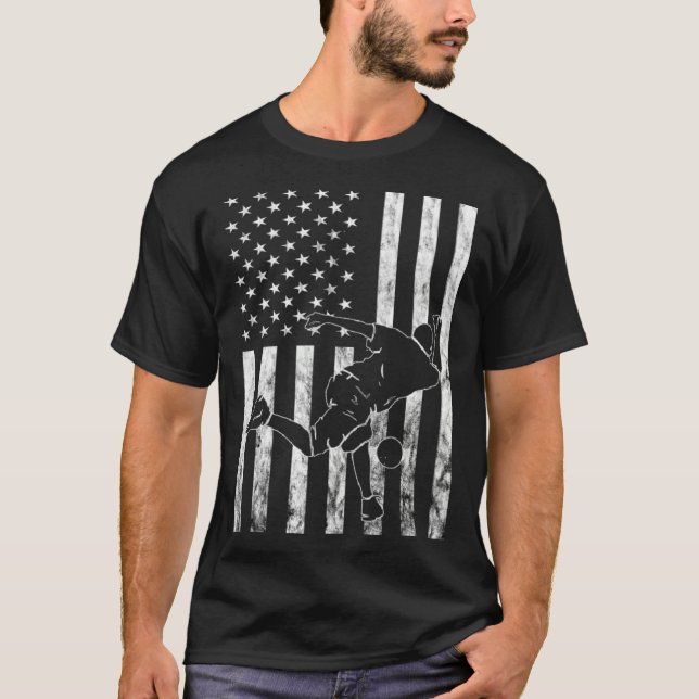 T-shirt American Bowling Strike Bowler Bowling Pin Bowling (Devant)