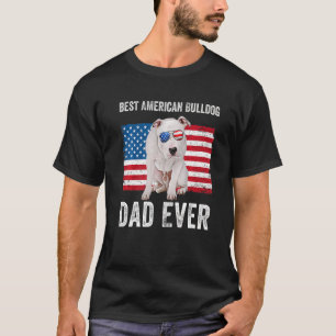 T-shirt American Bulldog Dad American Flag Dog Propriétair