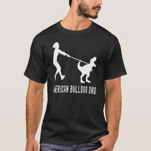 T-shirt American Bulldog Papa Dinosaur Bulldog Rex Papa