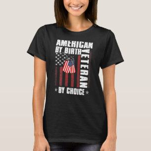T-shirt American By Birth Vétérinaire Par Choix Drapeau Su
