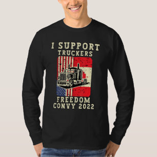 T-shirt American Canada Flag I Support Truckers Freedom Co