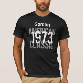 T-shirt American Classic Custom Name Black Red G300 1973