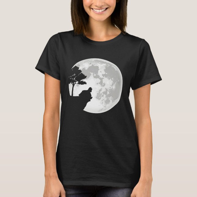 T-shirt American Cocker Spaniel Moon Halloween Costume (Devant)