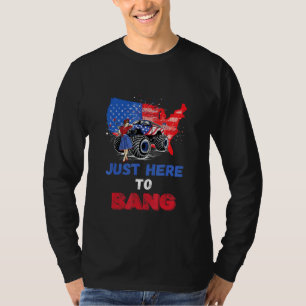T-shirt American Country Monster Camion Girl Juste ici pou