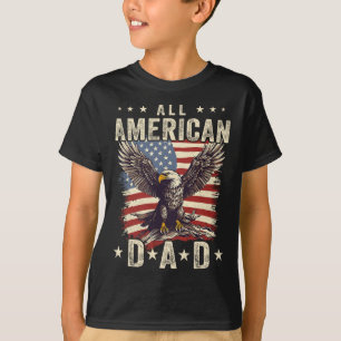 T-shirt American Dad Eagle 4 juillet Fête des pères Hommes