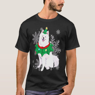 T-shirt American Eskimo Dog Woman Christmas Tree