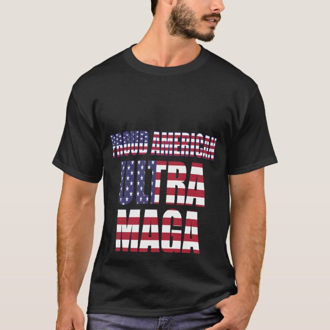 T-shirt AMERICAN FIDE Ultra MAGA Trump Supporter ⛳ Great (Devant)
