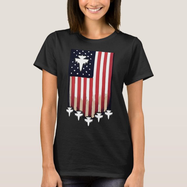 T-shirt American Flag 4th of July-65079 (Devant)