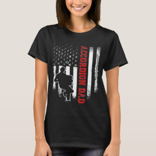 T-shirt American Flag Accordion Papa note Silh