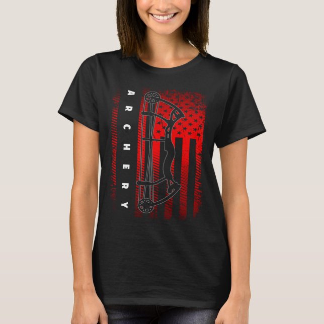 T-shirt American Flag Archery (Devant)