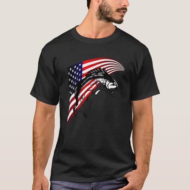 T-shirt American Flag Basse Pêche (Devant)