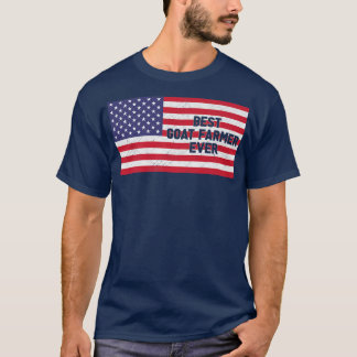 T-shirt American Flag Best Goat Farmer Ever Patriotic Four