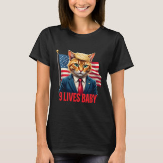 T-shirt American Flag Cat Dans Suite Donald Trump Neuf Vit
