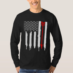 T-shirt American Flag Chasseur de mâchoires Arrow