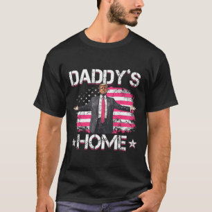 T-shirt American Flag Daddy's Home Trump 2024 Patriotique