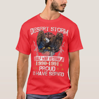 T-shirt American Flag Desert Storm Vétérans fiers vétérans