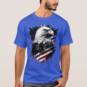 T-shirt American Flag Eagle Design abstrait