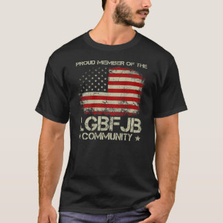 T-shirt American Flag Fier Membre De La Communauté LGBFJB