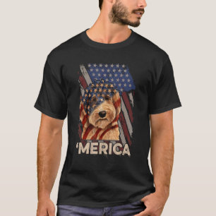 T-shirt American Flag Goldendoodle Patriotic Dog 4th Of Ju