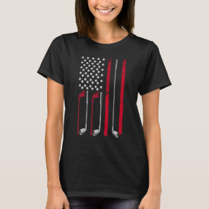 T-shirt American Flag Golf Patriotic Golf 4 juillet
