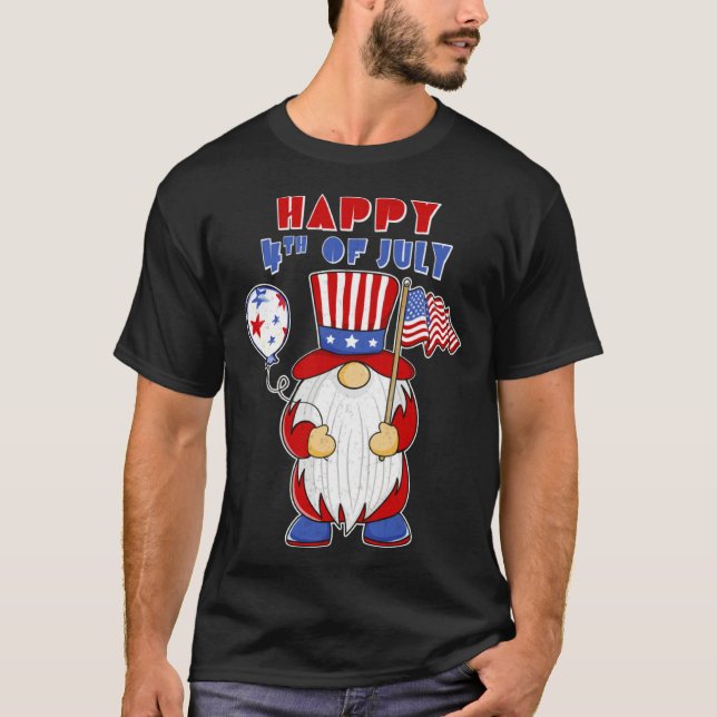 T-shirt American Flag Happy Independence Day 4th Of July G (Devant)