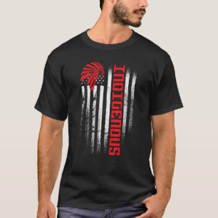 T-shirt American Flag Indigenous Peoples Day Amérindiens