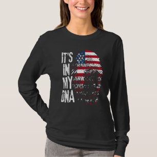 T-shirt American Flag It's In My Dna Fingerprint Patriotic