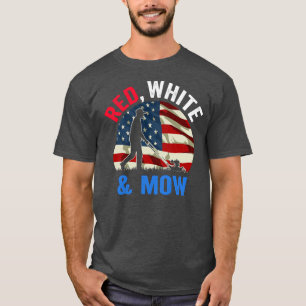 T-shirt American Flag Lawn Mowing 4th Of July Lawn Mower