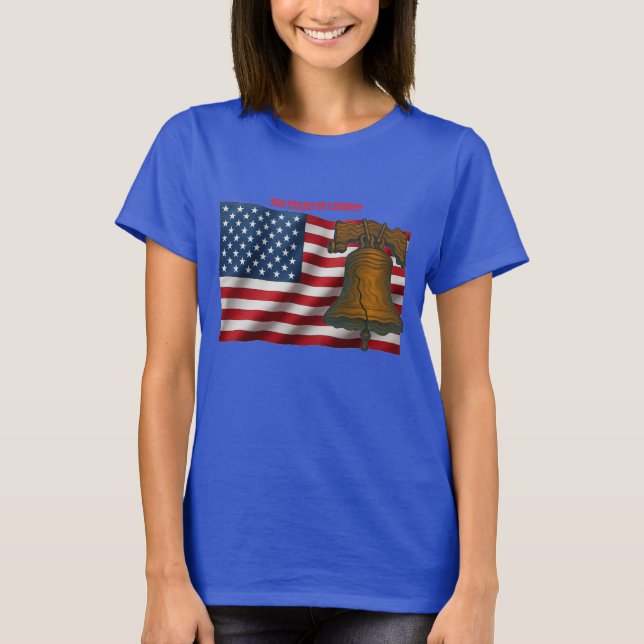 T-shirt American Flag & Liberty Bell Independence Day URM (Devant)