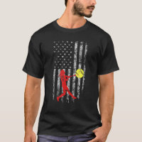 American Flag Love Softball Fastpitch Pitcher Soft