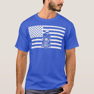T-shirt American Flag Motorcycle Appareils - Biker Motorcy