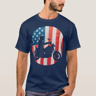 T-shirt American Flag Motorcycle Biker 155