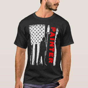 T-shirt American Flag Painter House Painter Peinture Part