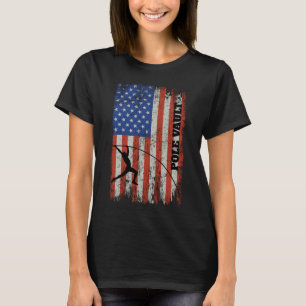 T-shirt American Flag Pole Vault - Pole de look en détress