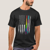 American Flag Rainbow Homexion Rights LGBTQ Bise