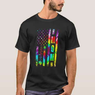 T-shirt American Flag Sensibilisation sur l'autisme Maman