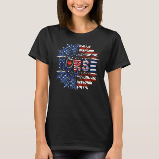 T-shirt American Flag Sunflower Nurse Life Independence
