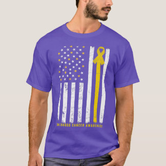 T-shirt American Flag Support Squad Chilhood Cancer Aware