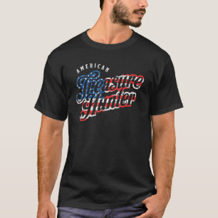 T-shirt American Flag Treasure Hunter Tee Love Hunter Geo