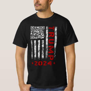 T-shirt American Flag Trump 2024 45/47 QR Dancing Code
