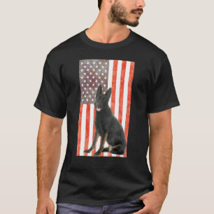 T-shirt American Flag Usa Patriotic Dog German Shepherd