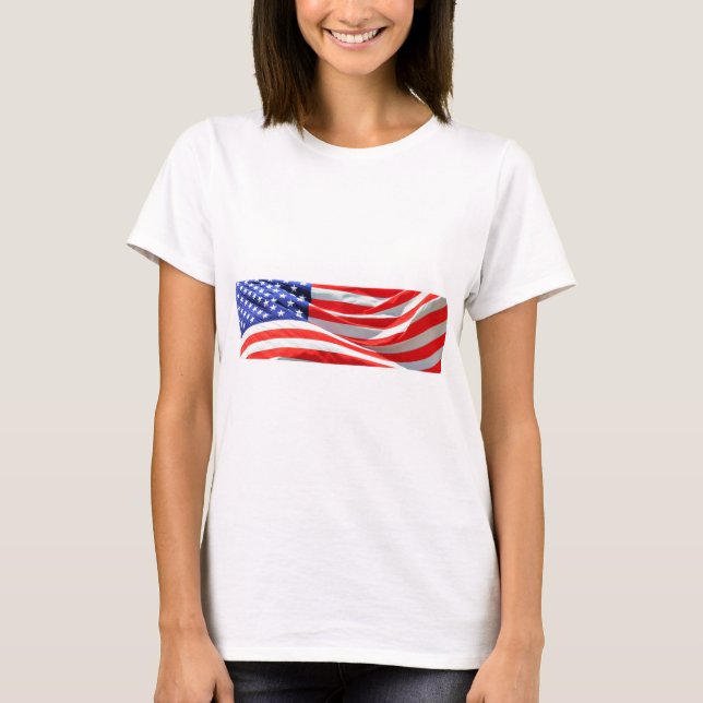 T-shirt American Flag, vous pouvez ajouter du texte et tél (Devant)
