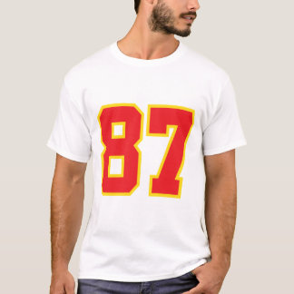 T-shirt American Football 87 Numéro Chemise