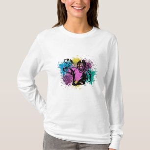 T-shirt American Football Grungy Couleurs Splashes