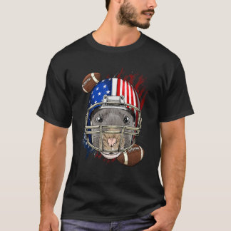 T-shirt American Football Player Rat Patriotic 4th Of July