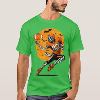 T-shirt American Football Skeleton Boys Halloween Football