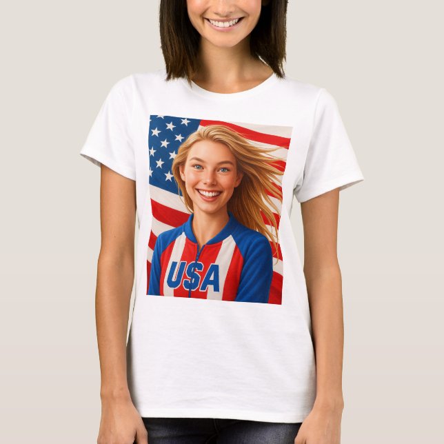 T-shirt American girl tee (Devant)